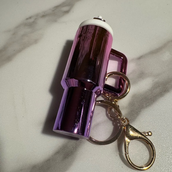 Other - Purple and Gold Mini Tumbler Keychain Accessory multiple colors with penwrap $13